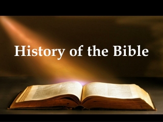 History of the Bible