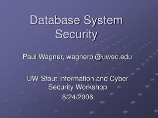 Database System Security