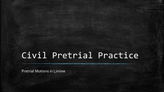Civil Pretrial Practice