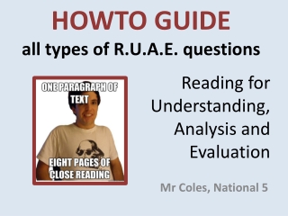 HOWTO GUIDE all types of R.U.A.E. questions