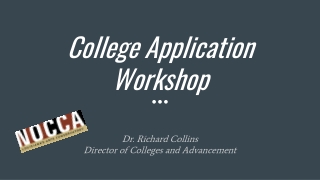 College Application Workshop