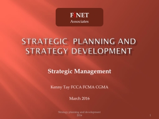 Strategic planning and strategy development