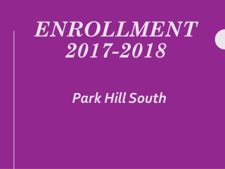 ENROLLMENT 2017-2018