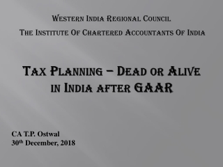 Western India Regional Council The Institute Of Chartered Accountants Of India