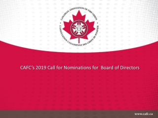 CAFC’s 2019 Call for Nominations for Board of Directors