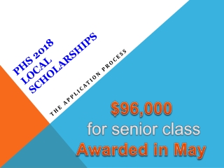 PHS 2018 Local Scholarships