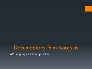 Documentary Film Analysis