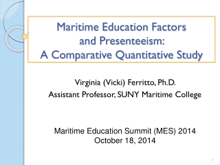 Maritime Education Factors and Presenteeism: A Comparative Quantitative Study
