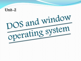 DOS and window operating system