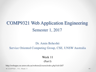 COMP9321 Web Application Engineering Semester 1, 2017