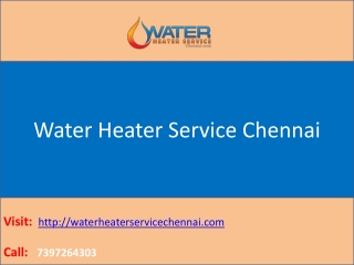 Water heater repair services in Chennai