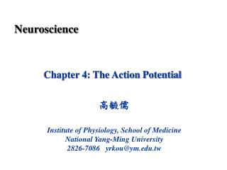 Chapter 4: The Action Potential