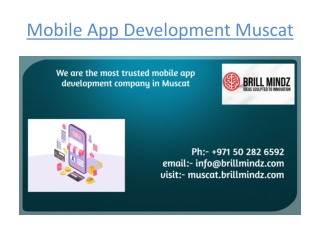 Mobile App Development Company Muscat | Brillmindz