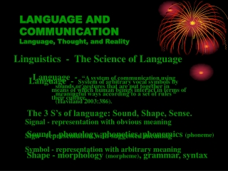 Signal - representation with obvious meaning Sign - representation with suggested meaning