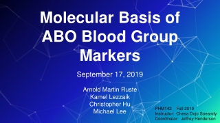 Molecular Basis of ABO Blood Group Markers