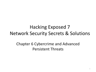 Hacking Exposed 7 Network Security Secrets &amp; Solutions