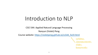 Introduction to NLP