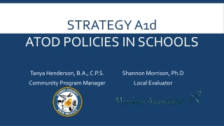 Strategy A1 d ATOD Policies in Schools