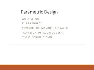 Parametric Design