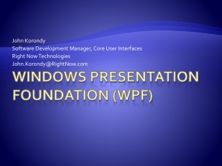 Windows Presentation Foundation (WPF)