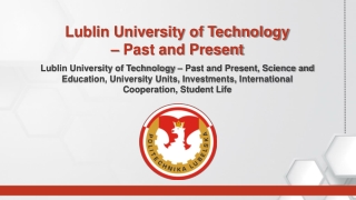 Lublin University of Technology – Past and Present