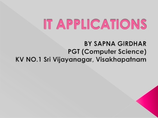 IT APPLICATIONS