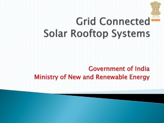 Grid Connected Solar Rooftop Systems