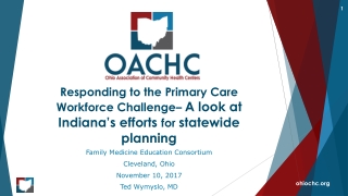 Family Medicine Education Consortium Cleveland, Ohio November 10, 2017 Ted Wymyslo, MD