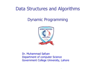 Data Structures and Algorithms Dynamic Programming