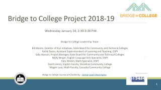 Bridge to College Project 2018-19