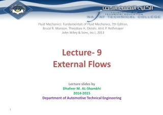 Lecture- 9 External Flows