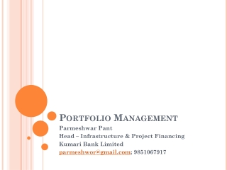 Portfolio Management