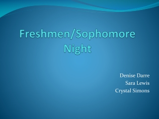 Freshmen/Sophomore Night