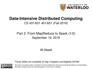 Data-Intensive Distributed Computing