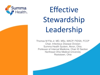 Effective Stewardship Leadership