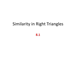 Similarity in Right Triangles