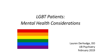 LGBT Patients: Mental Health Considerations