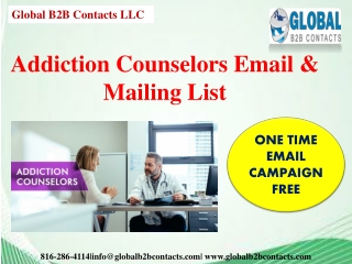 Addiction Counselors Email & Mailing List