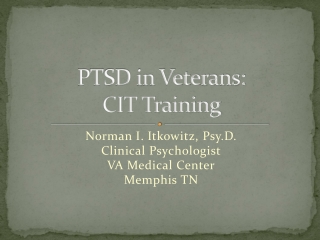 PTSD in Veterans: CIT Training