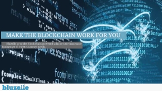 MAKE THE BLOCKCHAIN WORK FOR YOU