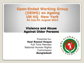 Violence and Abuse Against Older Persons