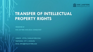 Transfer of Intellectual Property Rights