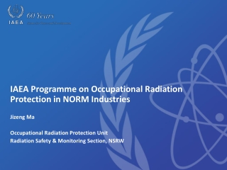 IAEA Programme on Occupational Radiation Protection in NORM Industries Jizeng Ma