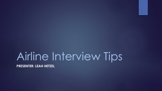 Airline Interview Tips