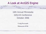 A Look at ArcGIS Engine