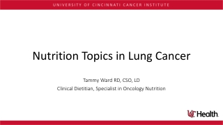 Nutrition Topics in Lung Cancer