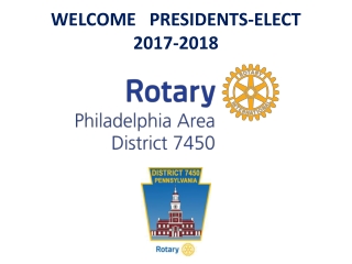 WELCOME PRESIDENTS-ELECT 2017-2018