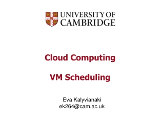 Cloud Computing VM Scheduling