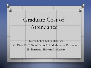 Graduate Cost of Attendance