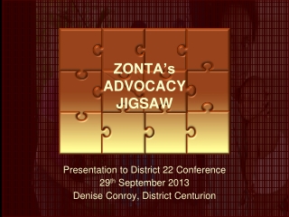 ZONTA’s ADVOCACY JIGSAW